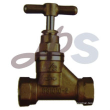 brass & bronze stop valve with brass handle